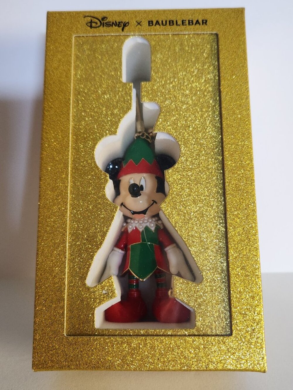 Disney Baublebar Mickey Mouse Keychain Bag Charm Elf Jester New In Box